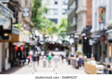 The Blurred City Street At Day, Auckland New Zealand 