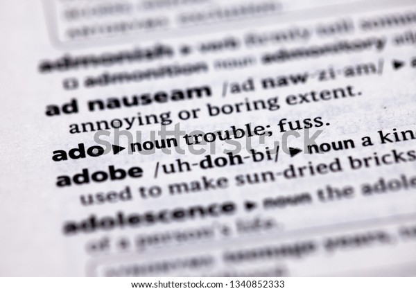 Blurred Close Partial Dictionary Definition Ado Stock Photo Edit Now