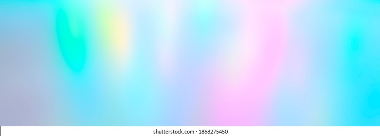 Blurred colorful multicolored background from lights. Iridescent holographic abstract bright neon colors backdrop. banner