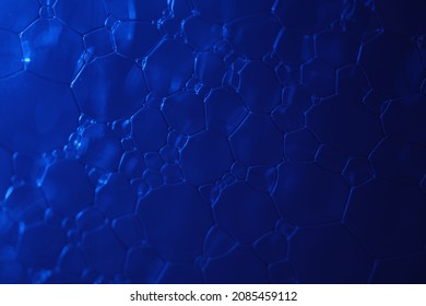  Blurred Connected Lines, Hexagon Shape. Blur Background Image. Abstract Blurry Bubbles Macro Photo.