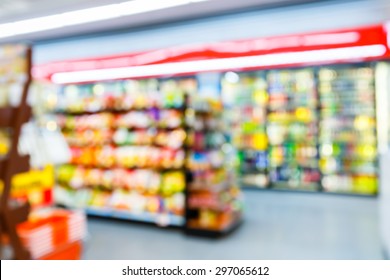 Blurred convenience store, lifestyle shopping concept - Shutterstock ID 297065612