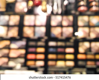 Blurred Cosmetics Background In Beauty Store