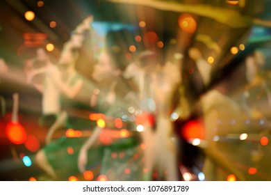 Blurred Dancing In The Night With Bokeh