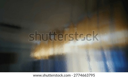 Blurred and distorted interior scene viewed through textured glass, evoking atmosphere of psychological fragmentation, dissociation, trauma, and emotional disorientation