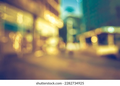 BLURRED EVENING CITY STREET, CITYSCAPE BACKGROUND, OUTDOOR URBAN DESIGN - Shutterstock ID 2282734925