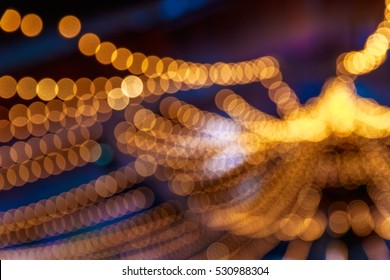 Blurred festive lights of Winter Wonderland for background use