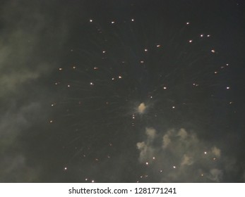 blurred firework in the night