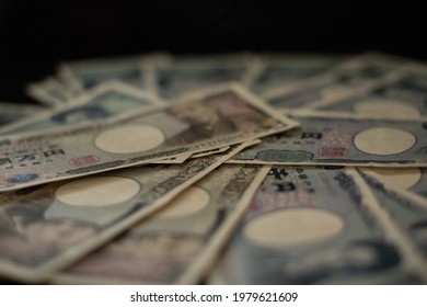 Blurred Focus Pile Japanese Money 1000 Stock Photo 1979621609 