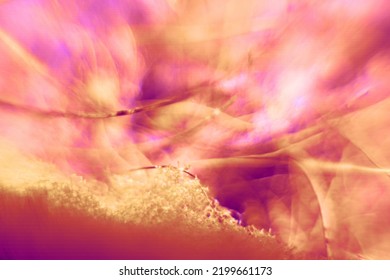 Blurred Four-dimensional Space (leaky Sky, The Wormhole Concept). Abstract Fantasy Extreme Close-up