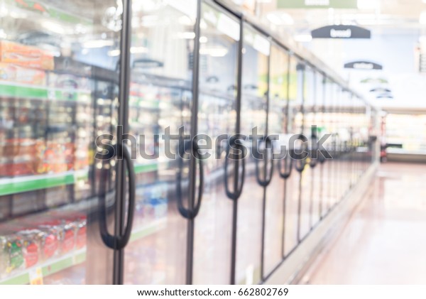 Blurred Frozen Food Section Retail Store Stock Photo Edit Now