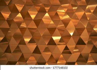 Blurred Golden Dimond Shape Shining Pattern Luxury With Shadow Background