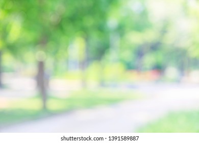 Blurred of green natural tree in park background - Shutterstock ID 1391589887