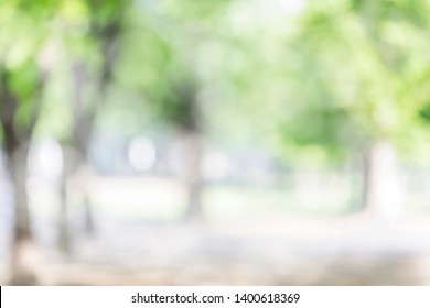 Blurred of green natural tree in park background - Shutterstock ID 1400618369