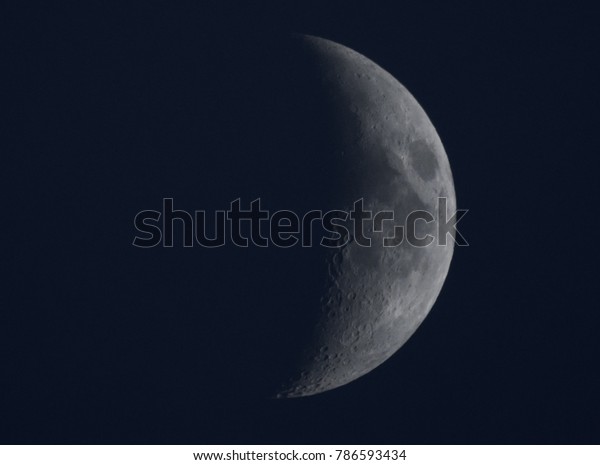 Blurred\
half moon concept. Half moon on dark night\
beauty