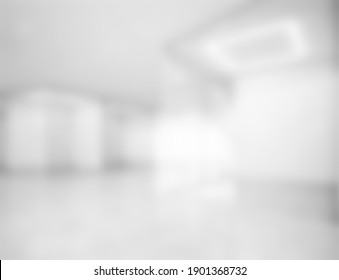 Blurred home interior. Blurry office background. White background.