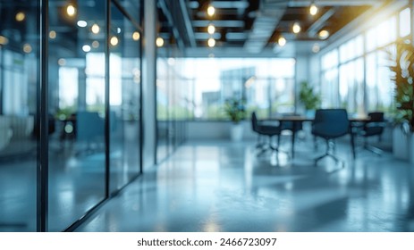 Blurred image of business people in the lobby of a modern office building - Powered by Shutterstock