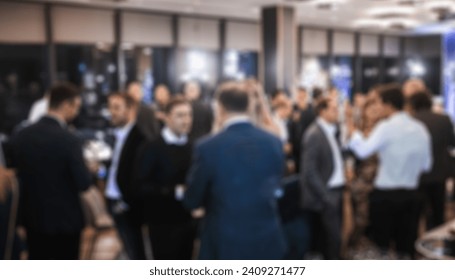 Blurred image of businesspeople at banquet event business meeting event. Business and entrepreneurship events concept. - Powered by Shutterstock