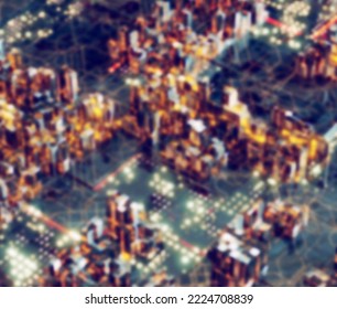 Blurred image of electronic circuit board