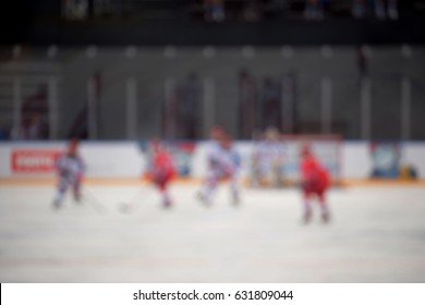 Blurred image of hockey players