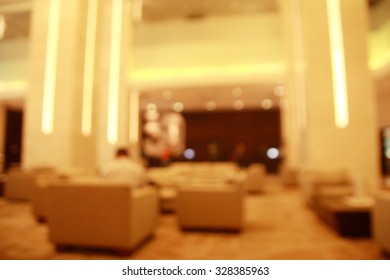 Blurred Image  Interior Hotel Lobby Background