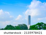 Blurred image of Kolkata, West Bengal, India. The 42, the tallest building of Kolkata with 42nd floor, hence the name. Iconinc building of Kolkata.