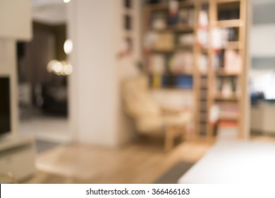 Blurred Image Of Living Room For Background Uses