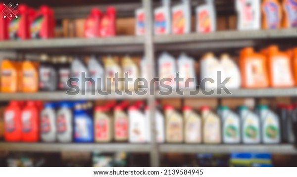 blurred\
image of lubricating oil for motor vehicles\
