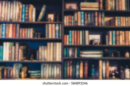 Blurred Bookcase Backgrounds High Res Stock Images Shutterstock