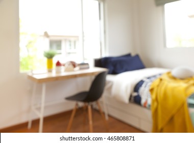 Blurred Image Of Modern Boy's Bedroom