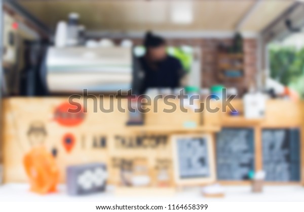 blurred image of\
the outdoor coffee shop front\
