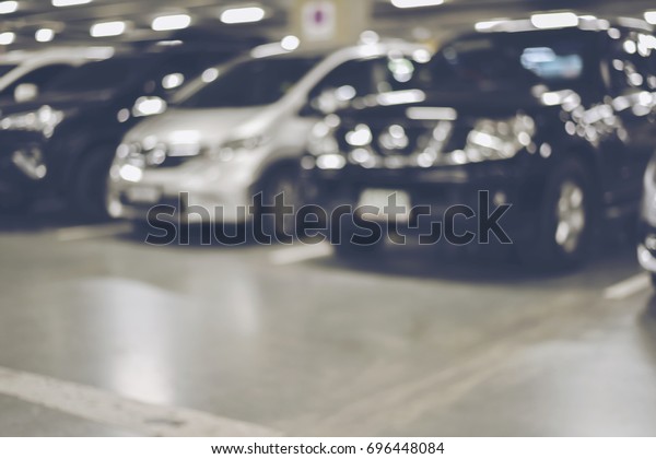 Blurred Image Parking Garage Building Interior Stock Photo Edit