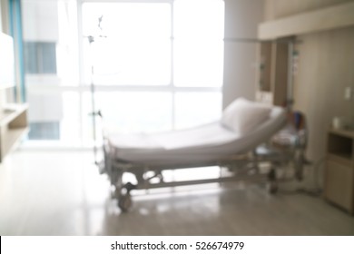 Blurred Image Patient In Hospital Bed