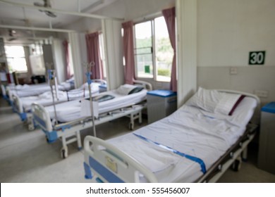 Blurred Image Patient In Hospital Bed