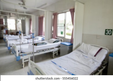 Blurred Image Patient In Hospital Bed