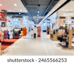 Blurred image of people walking and shoping at atmosphere of shopping in a leading shopping center decorated in a modern way background