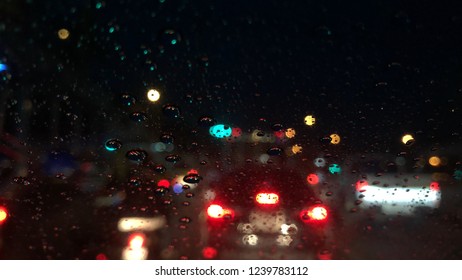 Blurred Image Raindrop Falling On Car Stock Photo 1239783112 | Shutterstock