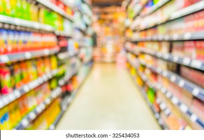 Blurred Image Supermarket Variety Product Background Stock Photo ...