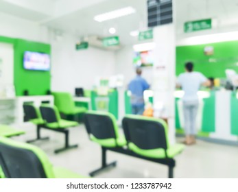 Blurred Images Within The Bank.