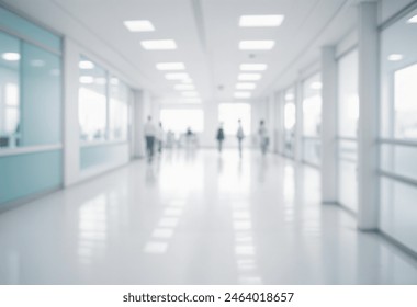 Blurred interior of hospital - abstract medical background - Powered by Shutterstock