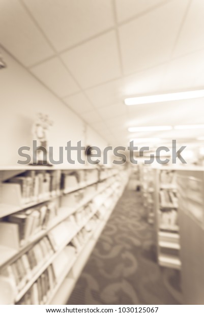 Blurred Kids Bookcases Cabinets Shelves Public Stock Photo Edit