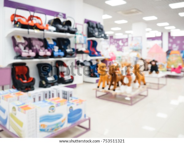 Blurred of kids\
toy store background with\
bokhe