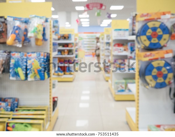 Blurred of kids
toy store background with
bokhe