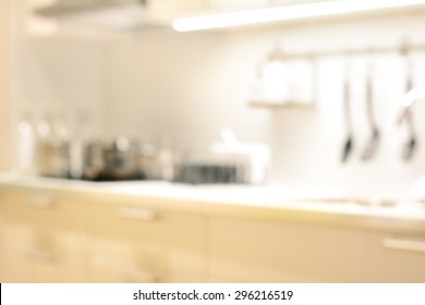 Blurred Kitchen Interior, Can Be Used As Background