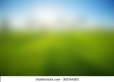 Blurred Landscape Of Green Grass Backgrounds.