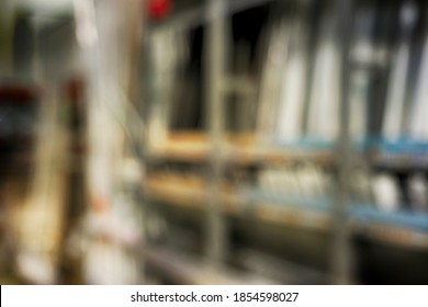 Blurred Large Hardware Store. Background