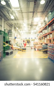 Blurred Image Large Warehouse Row Aisles Stock Photo 512597380 ...