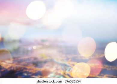 Blurred Light City Background.