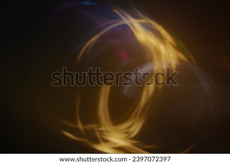Blurred Light painting one exposure in camera with textured glass. light glares with a spectral gradient on a dark background. Multicolored abstract colorful line. Unusual light effect.