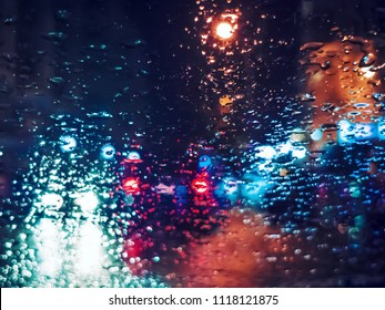 夜景 雨 の写真素材 画像 写真 Shutterstock