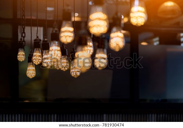 Blurred Lighting Lamp Hanging Decor Ceiling Interiors